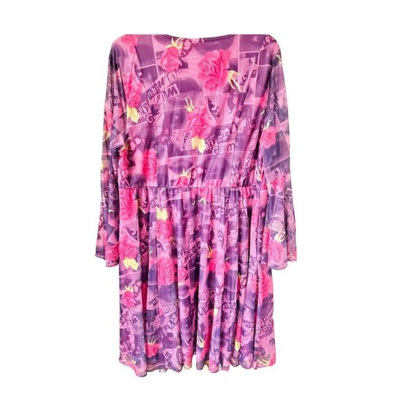 TORRID Betsey Johnson Floral Silky Soft Mini Bell Sleeve Sheerdress Plus Size 1X - Picture 6 of 17